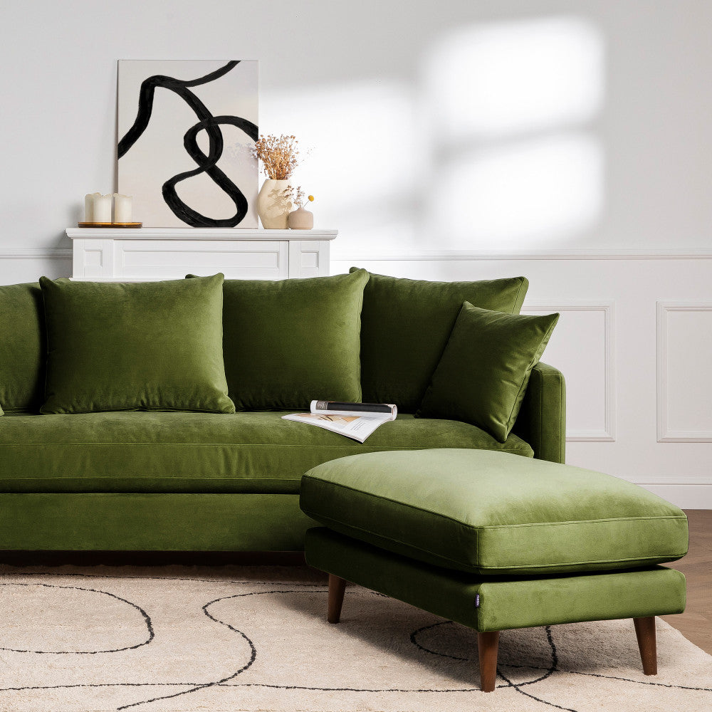 villabon-sofa-cama-de-3-plazas-en-terciopelo-con-patas-de-madera-oscura__Verde oliva