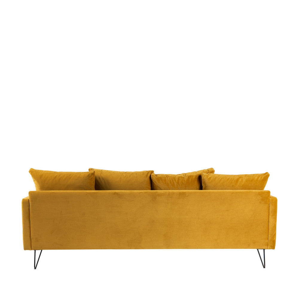 villabon-sofa-cama-de-3-plazas-en-terciopelo-con-patas-metalicas-de-horquilla-negras__Amarillo mostaza