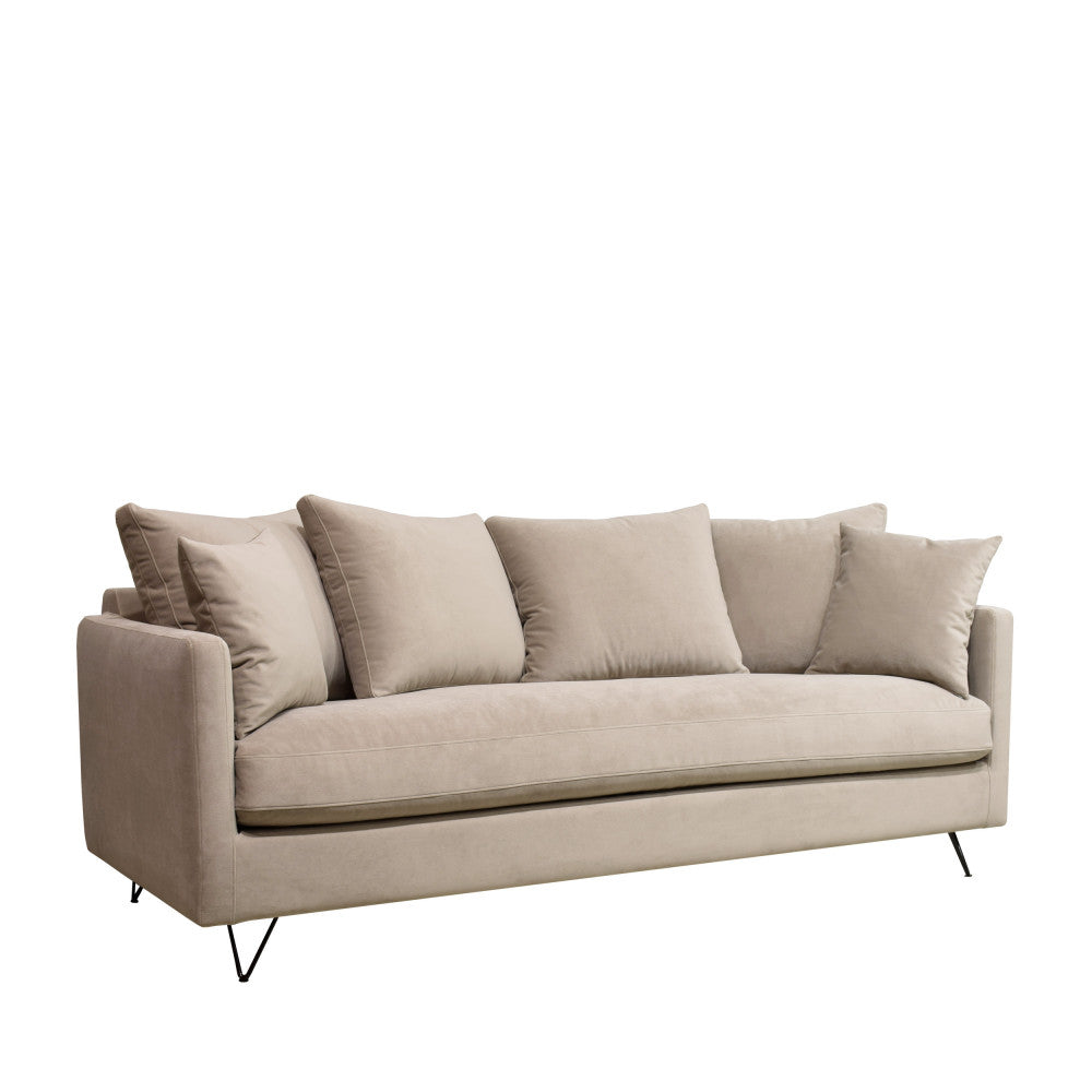 villabon-sofa-cama-de-3-plazas-en-terciopelo-con-patas-metalicas-de-horquilla-negras__Beige