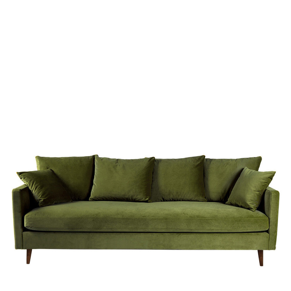 villabon-sofa-cama-de-4-plazas-en-terciopelo-con-patas-de-madera-oscura__Verde oliva