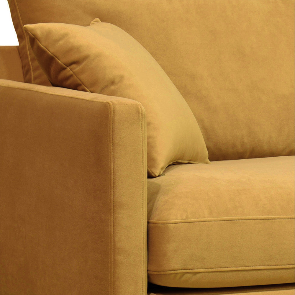 villabon-sofa-cama-de-4-plazas-en-terciopelo-con-patas-de-madera-oscura__Amarillo mostaza