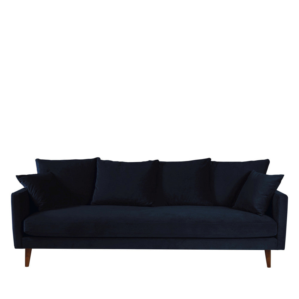 villabon-sofa-cama-de-4-plazas-en-terciopelo-con-patas-de-madera-oscura__Azul marino