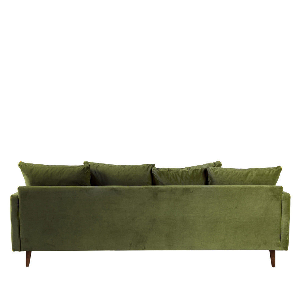 villabon-sofa-cama-de-4-plazas-en-terciopelo-con-patas-de-madera-oscura__Verde oliva