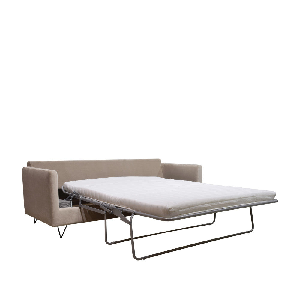 villabon-sofa-cama-de-4-plazas-en-terciopelo-con-patas-metalicas-de-horquilla-negras__Beige
