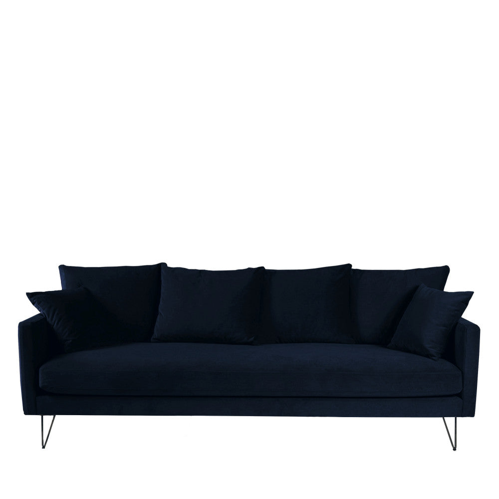villabon-sofa-cama-de-4-plazas-en-terciopelo-con-patas-metalicas-de-horquilla-negras__Azul marino
