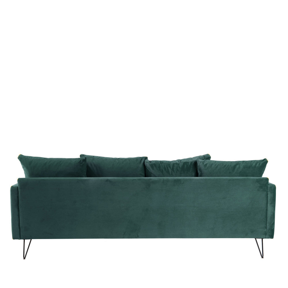 villabon-sofa-cama-de-4-plazas-en-terciopelo-con-patas-metalicas-de-horquilla-negras__Verde eucalipto