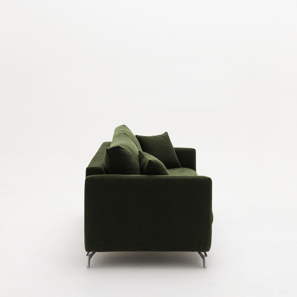 steffen-sofa-cama-convertible-express-de-3-plazas-en-tela-y-patas-de-cromo__Verde
