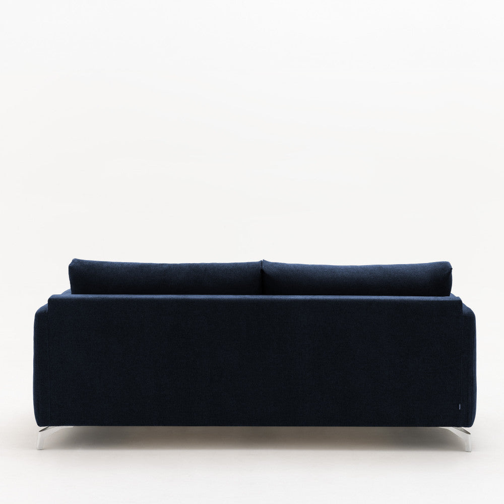 steffen-sofa-cama-convertible-express-de-3-plazas-en-tela-y-patas-de-cromo__Azul marino