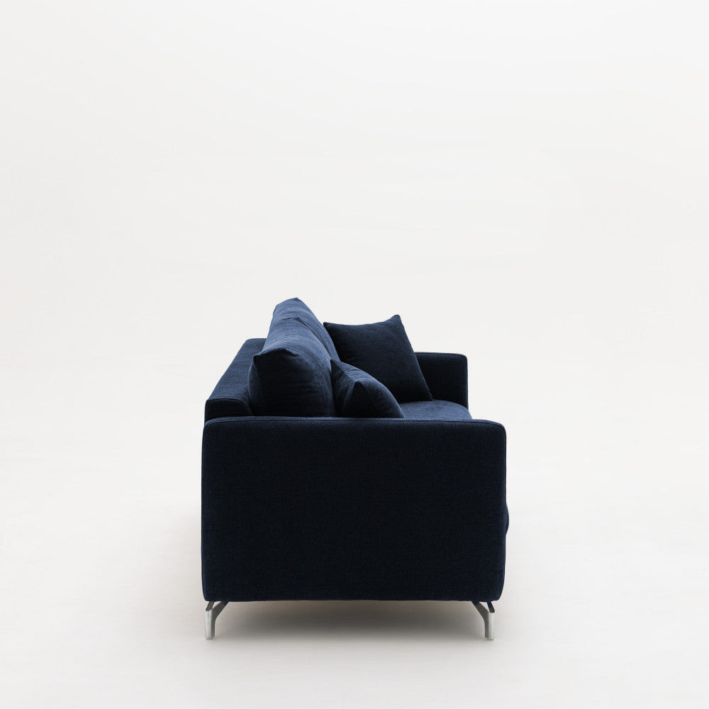 steffen-sofa-cama-convertible-express-de-3-plazas-en-tela-y-patas-de-cromo__Azul marino
