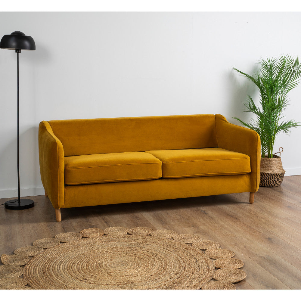 vornay-sofa-cama-expres-de-2-plazas-en-terciopelo__Amarillo mostaza