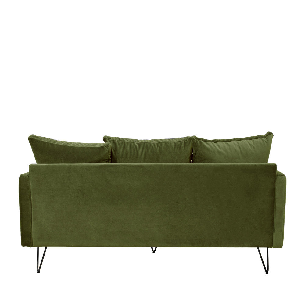 villabon-sofa-de-3-plazas-de-terciopelo-con-patas-metalicas-de-horquilla-negras__Verde oliva