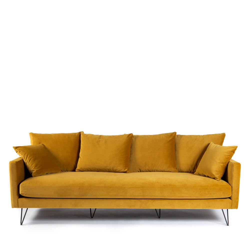 villabon-sofa-de-4-plazas-en-terciopelo-con-patas-de-horquilla-negras__Amarillo mostaza