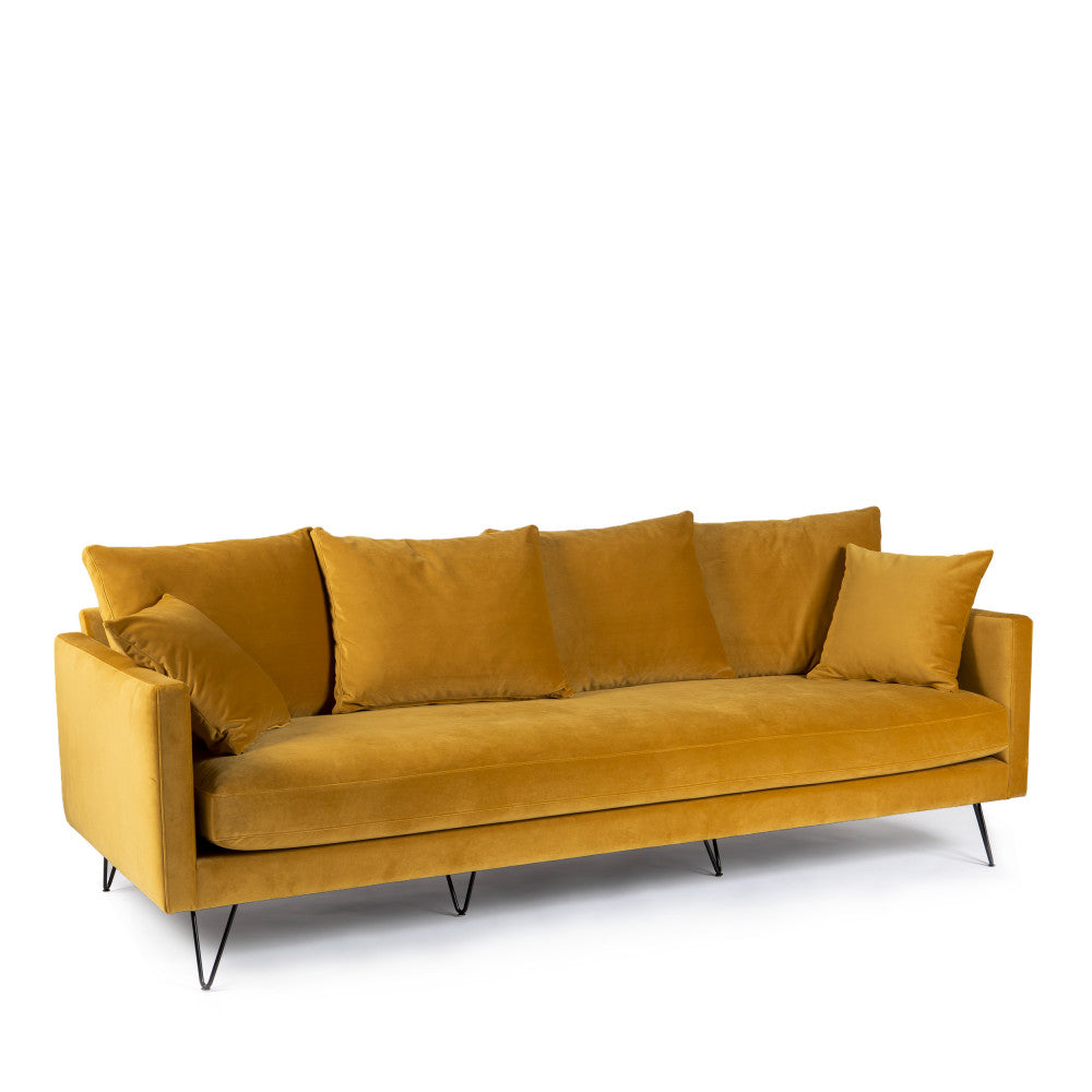 villabon-sofa-de-4-plazas-en-terciopelo-con-patas-de-horquilla-negras__Amarillo mostaza