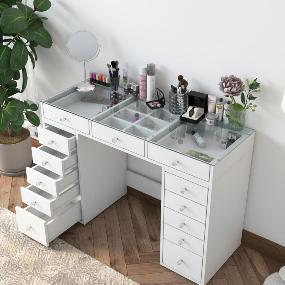 tiya-tocador-con-13-cajones-y-tablero-de-vidrio-l120cm__Blanco