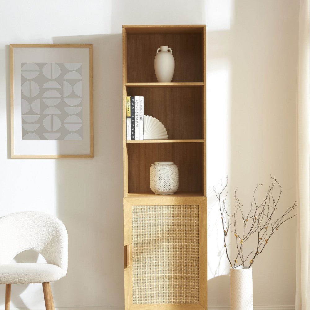 june-armario-de-almacenamiento-de-madera-y-cana-h190cm__Madera clara