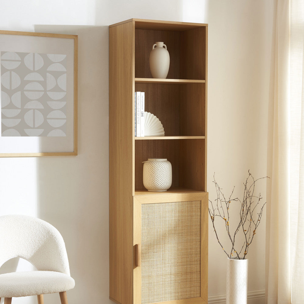 june-armario-de-almacenamiento-de-madera-y-cana-h190cm__Madera clara