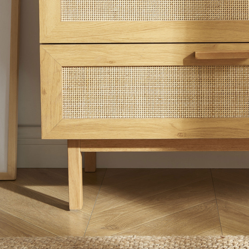 june-comoda-de-3-cajones-de-madera-y-ratan-l85cm__Madera clara