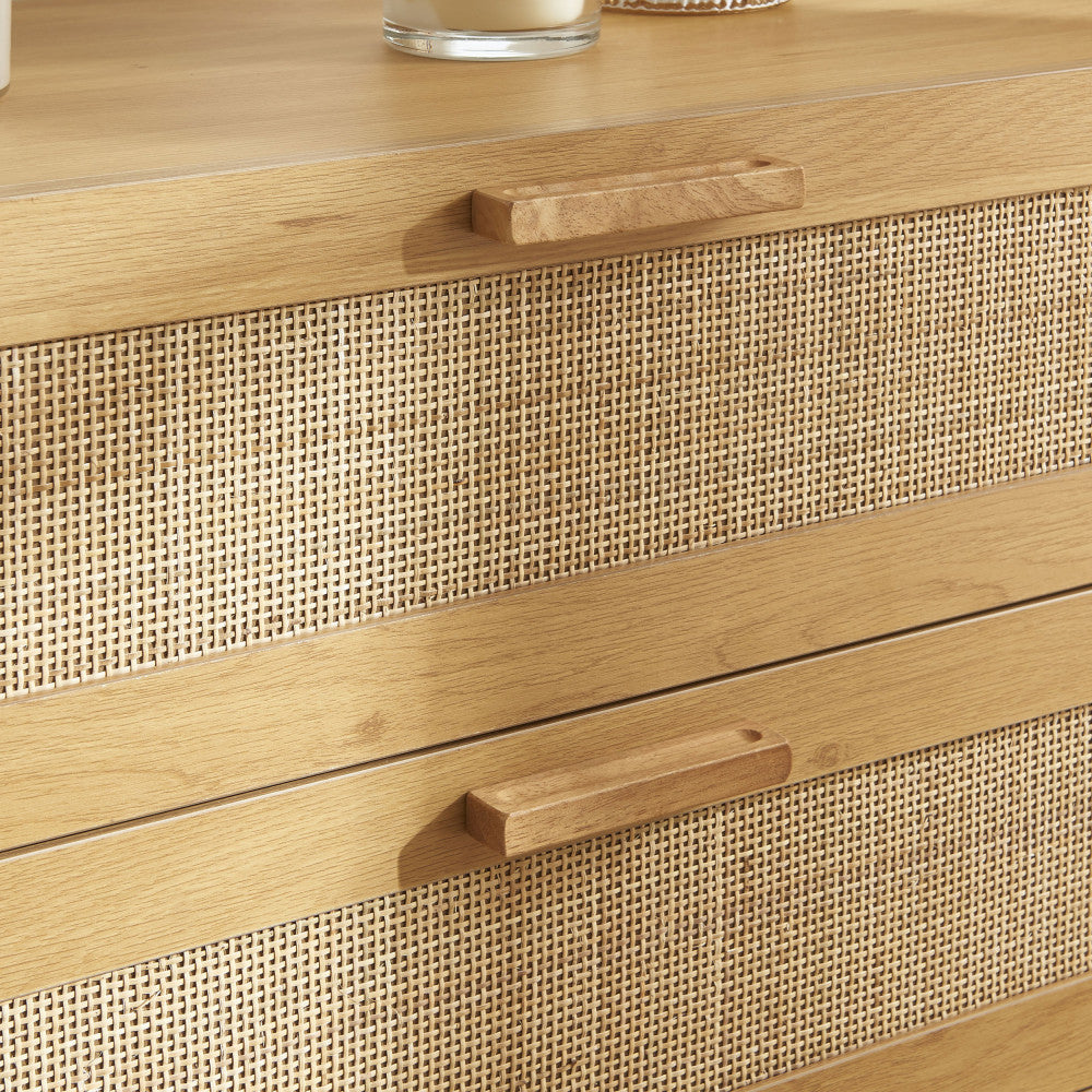 june-comoda-de-3-cajones-de-madera-y-ratan-l85cm__Madera clara