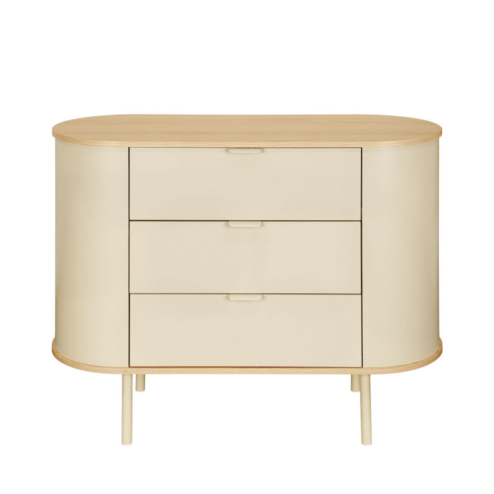 will-comoda-de-3-cajones-de-madera-y-metal__Beige Imagen