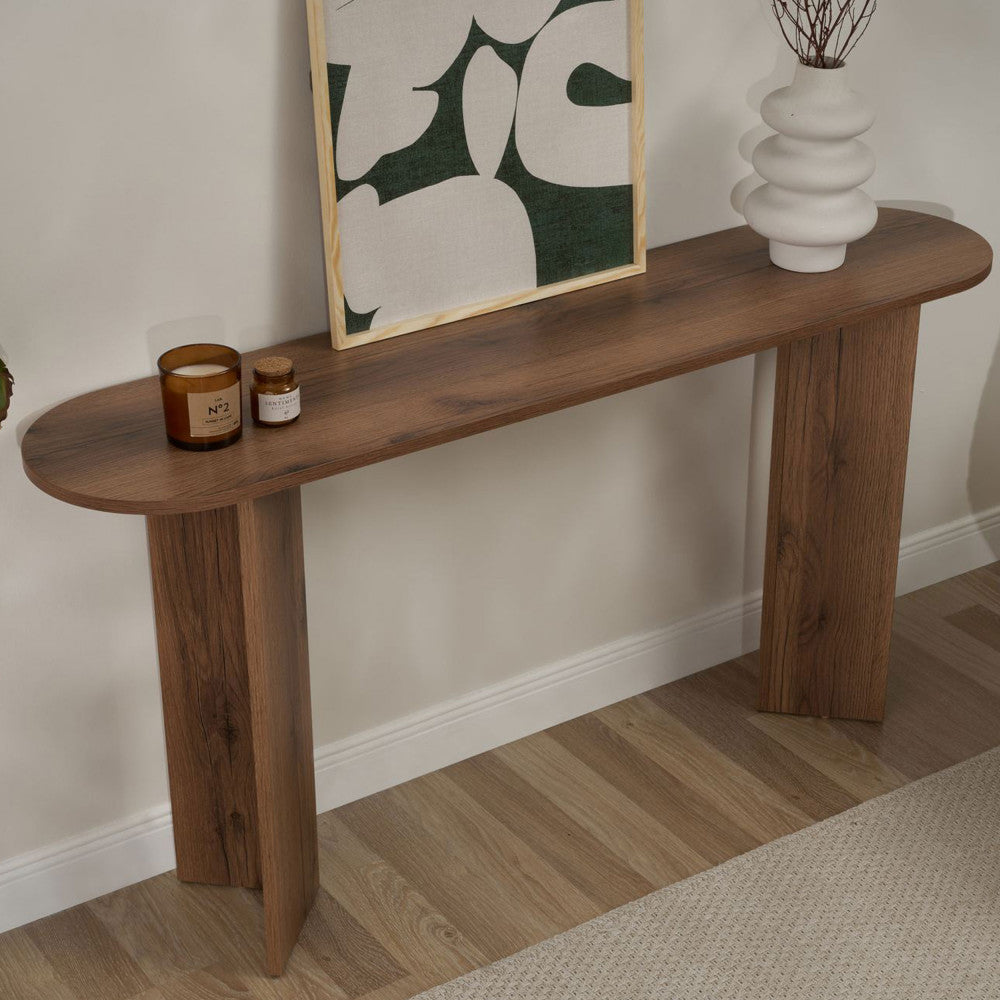 sam-consola-ovalada-de-madera-l150cm__Madera oscura