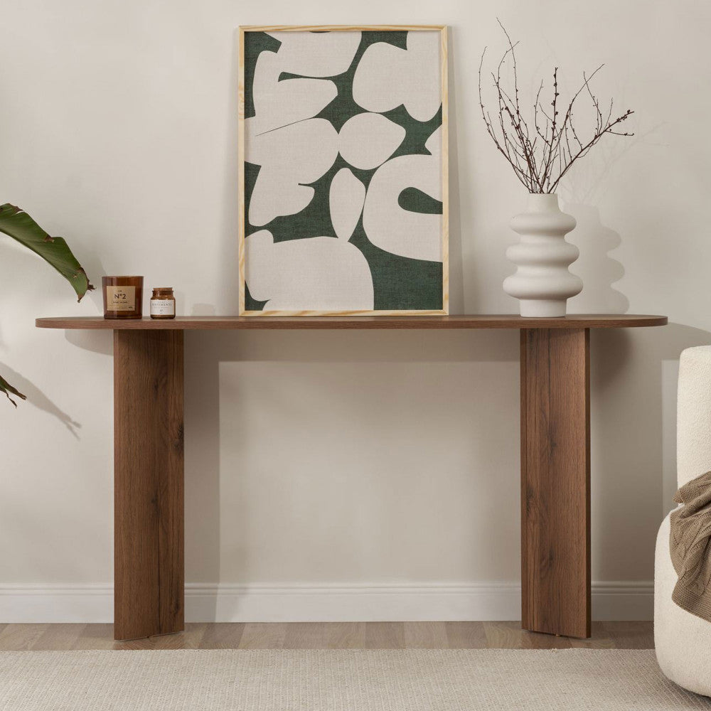sam-consola-ovalada-de-madera-l150cm__Madera oscura