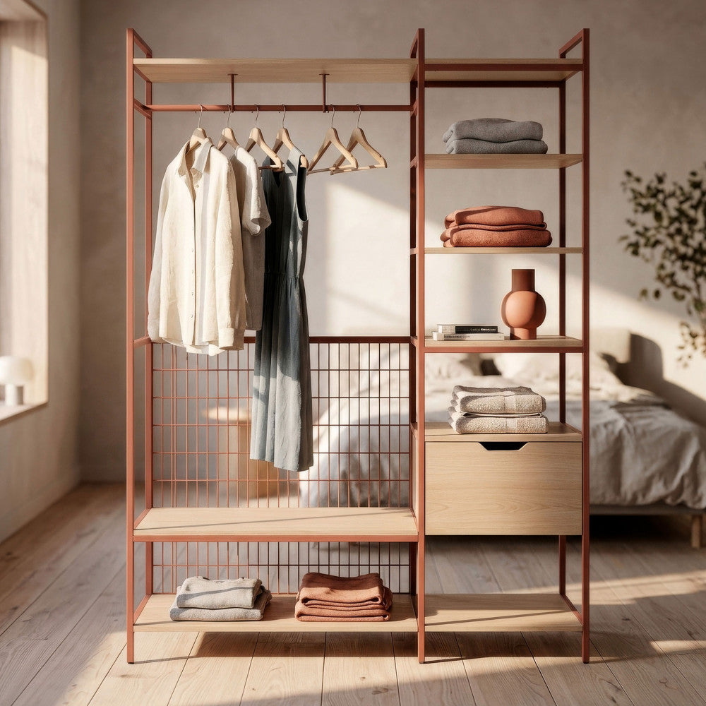 aqaba-armario-abierto-modular-de-2-elementos-en-metal-y-madera-l140xa179-5cm__Terracota