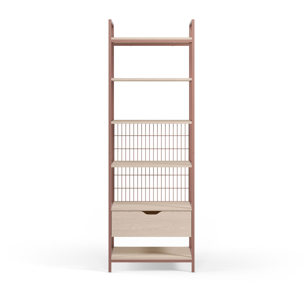 aqaba-armario-abierto-modular-de-metal-y-madera-l60xh179-5cm__Terracota Imagen