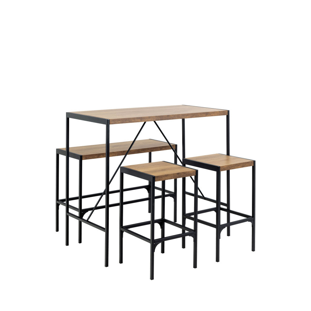 skal-conjunto-de-mesa-de-bar-para-4-personas-en-madera-y-metal-h105cm__Madera clara