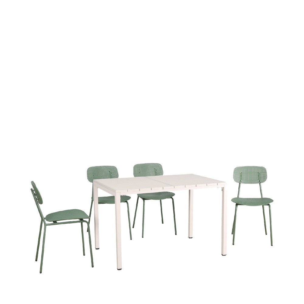 orka-conjunto-de-mesa-y-4-sillas-de-metal__Verde Imagen