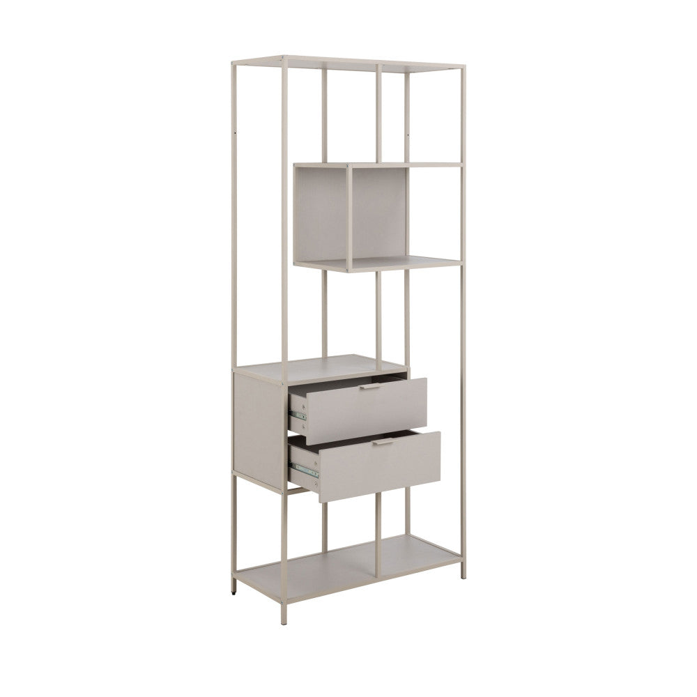 hexa-estanteria-de-2-cajones-de-metal-h185cm__Beige