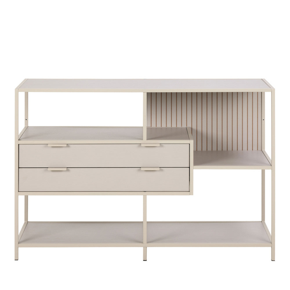 hexa-estanteria-de-2-cajones-de-metal-l114cm__Beige