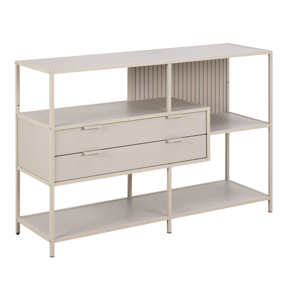 hexa-estanteria-de-2-cajones-de-metal-l114cm__Beige