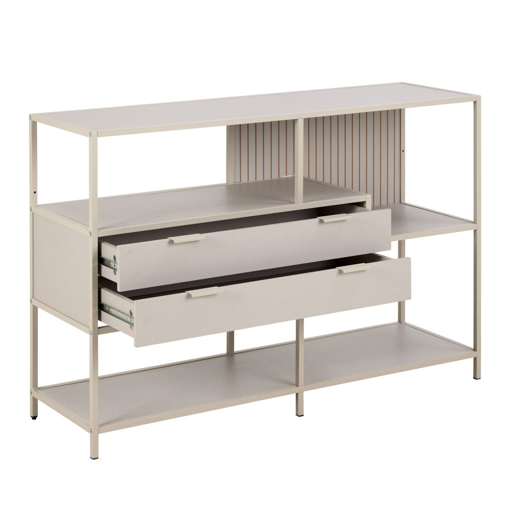 hexa-estanteria-de-2-cajones-de-metal-l114cm__Beige