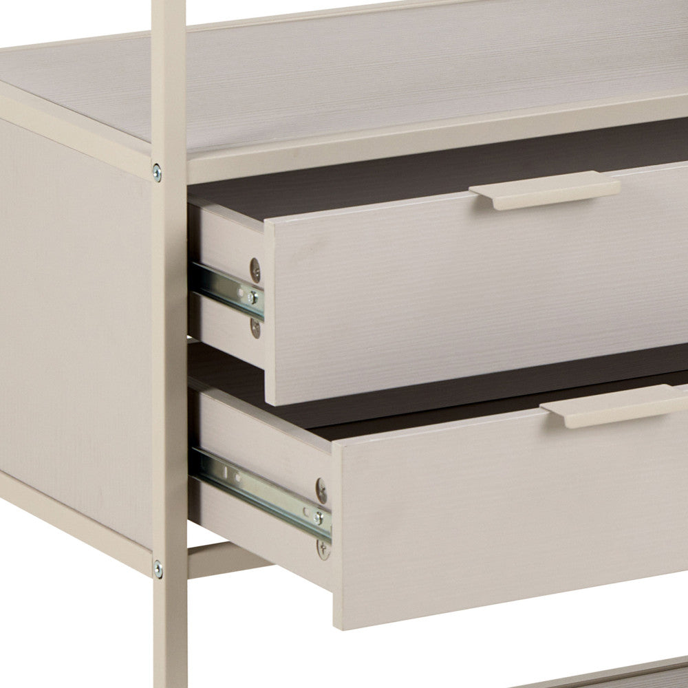 hexa-estanteria-de-2-cajones-de-metal-l114cm__Beige