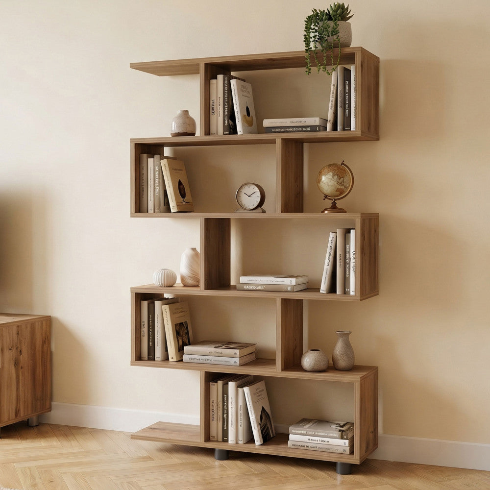 elio-estanteria-de-madera-de-h156cm__Madera clara