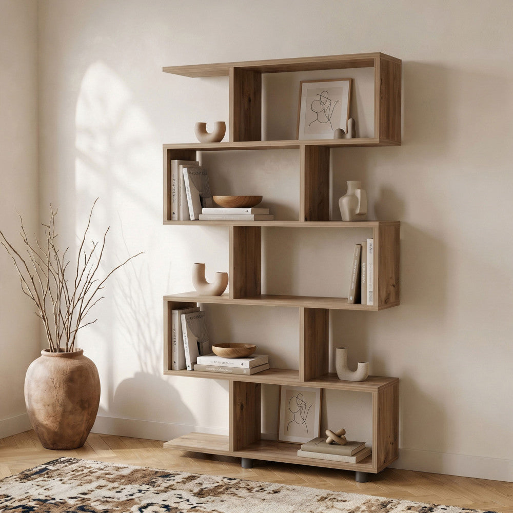 elio-estanteria-de-madera-de-h156cm__Madera clara