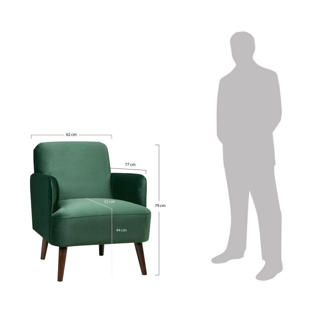 brooks-sillon-retro-de-terciopelo-con-patas-de-madera-oscura__Verde bosque
