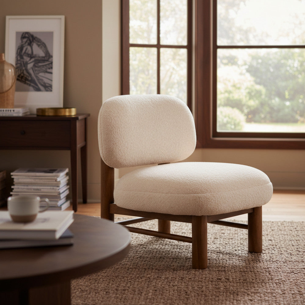 nubo-sillon-de-tela-boucle-y-madera__Beige