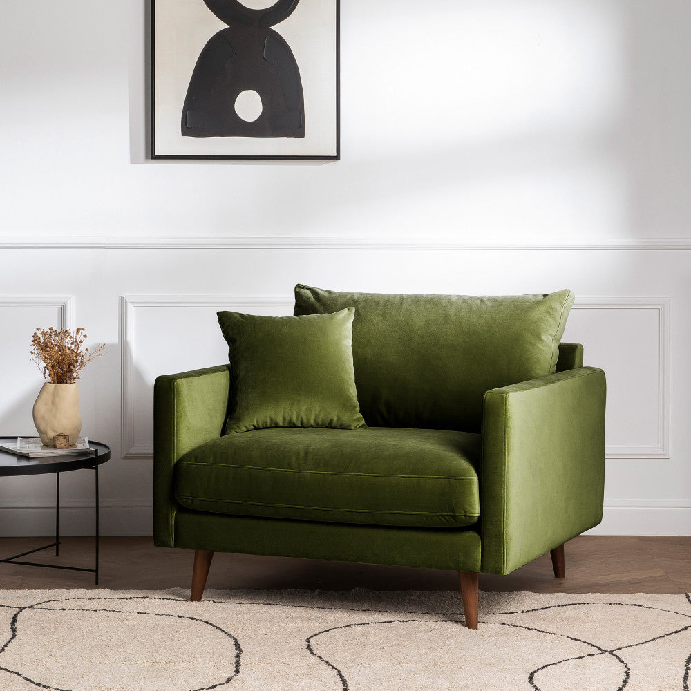 villabon-sillon-xl-de-terciopelo-con-patas-de-madera-oscura__Verde oliva