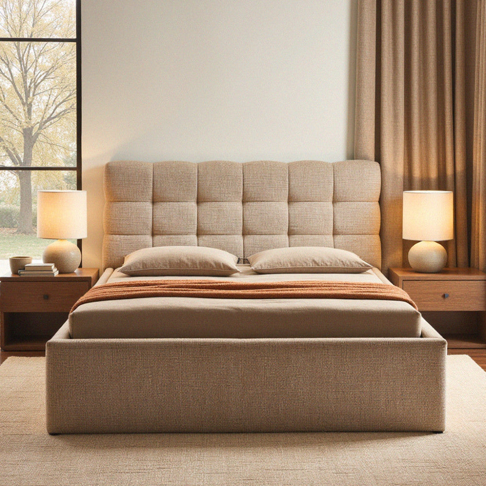 acara-cama-baul-acolchada-de-tela-140x190-cm__Beige moteado