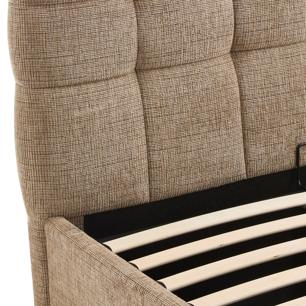 acara-cama-baul-acolchada-de-tela-160x200-cm__Beige moteado