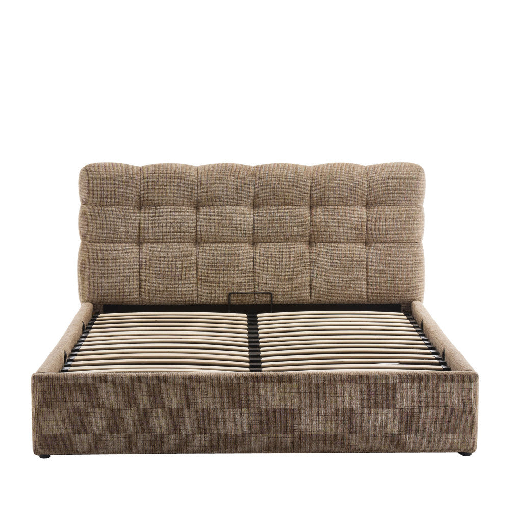 acara-cama-baul-acolchada-de-tela-160x200-cm__Beige moteado