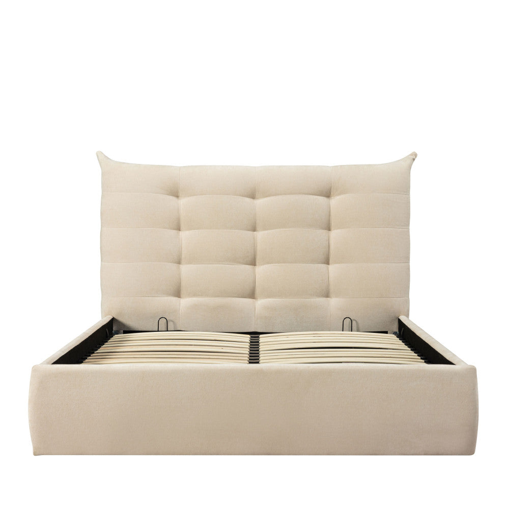 serenita-cama-con-arcon-de-tela-140x190cm__Beige Imagen