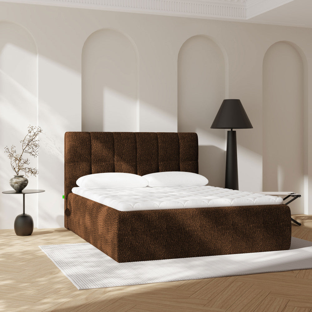 air-nest-cama-abatible-con-colchon-de-tela-160x200-cm__Castaño
