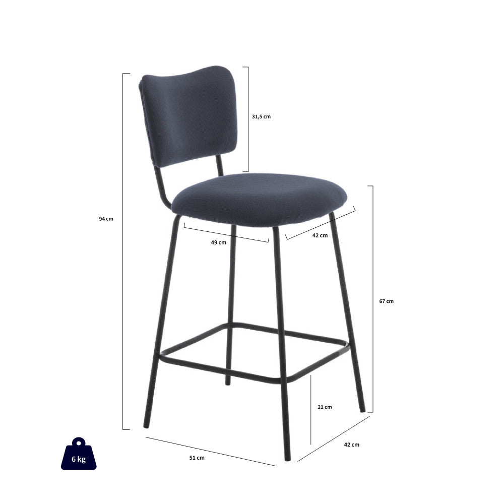 vander-lote-de-2-sillas-de-bar-de-pana-y-metal-alt-65cm__Pizarra