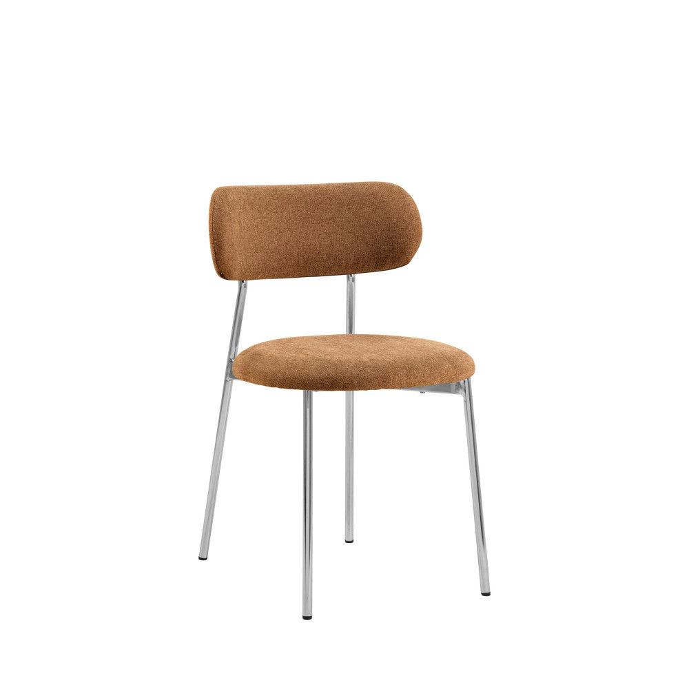 elli-lote-de-2-sillas-de-tela-con-patas-cromadas__Terracota