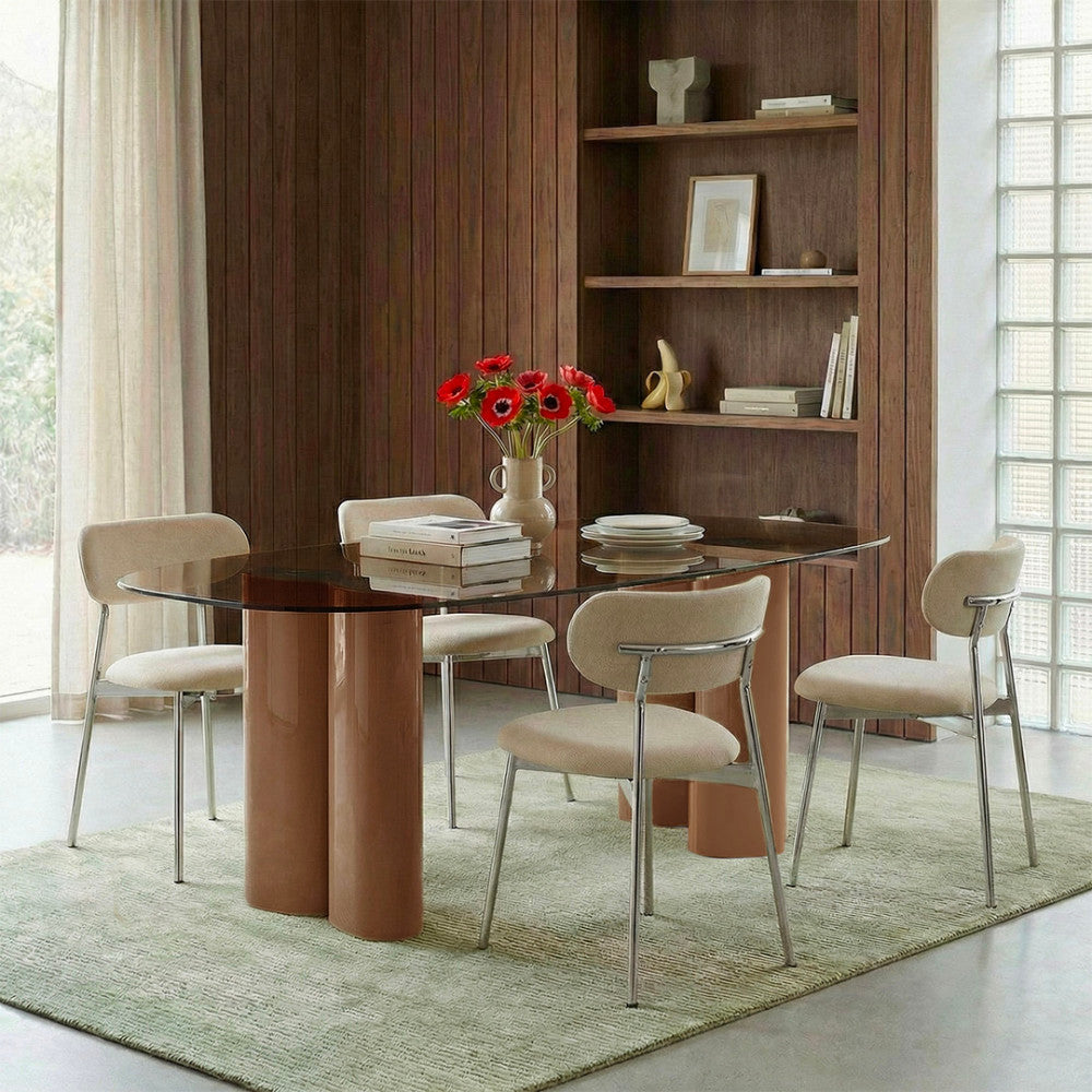 elli-lote-de-2-sillas-de-tela-con-patas-cromadas__Beige