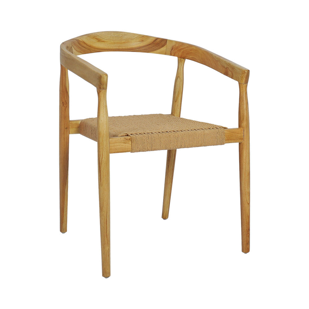buri-lote-de-2-sillas-de-mesa-de-teca-y-cuerda-trenzada__Madera clara