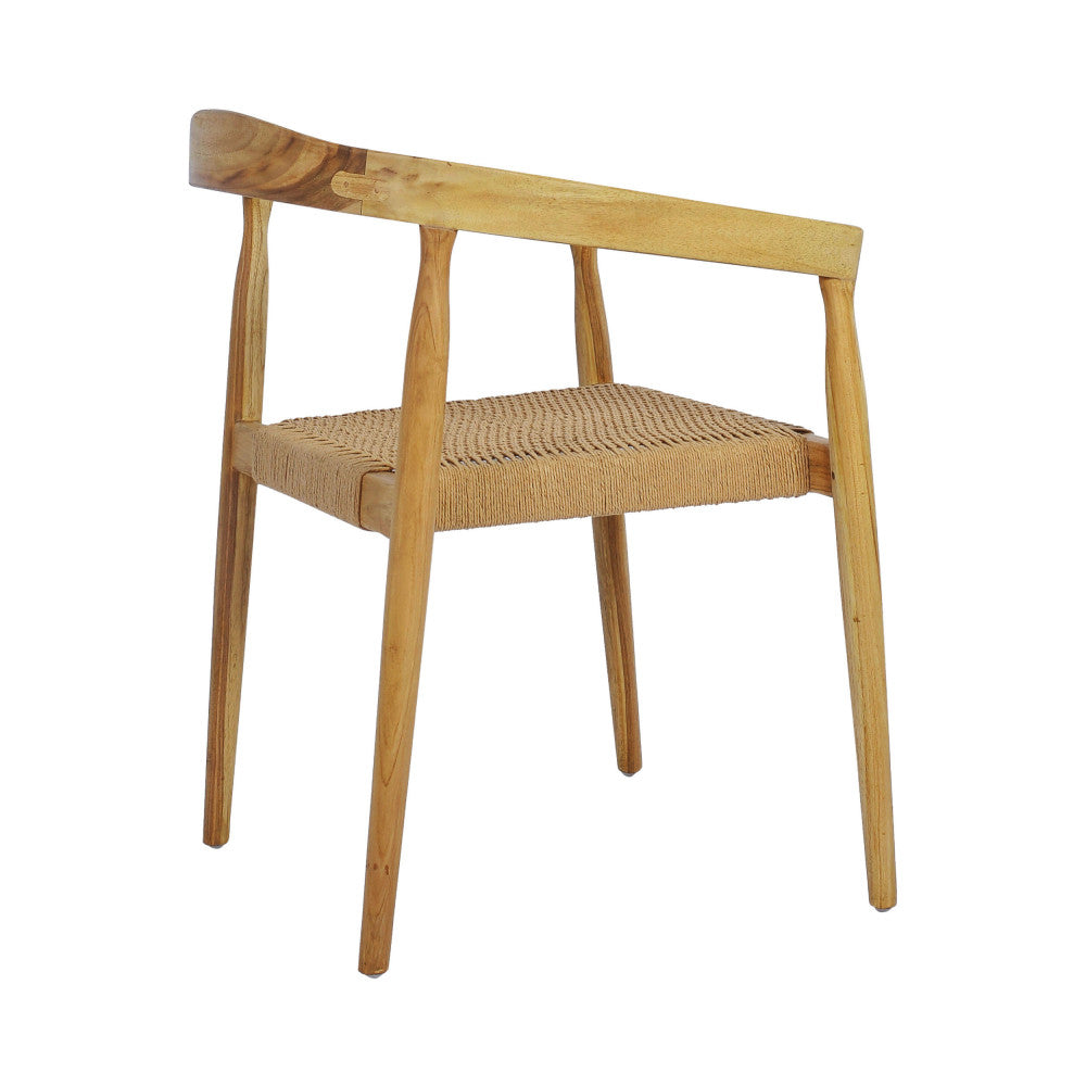 buri-lote-de-2-sillas-de-mesa-de-teca-y-cuerda-trenzada__Madera clara