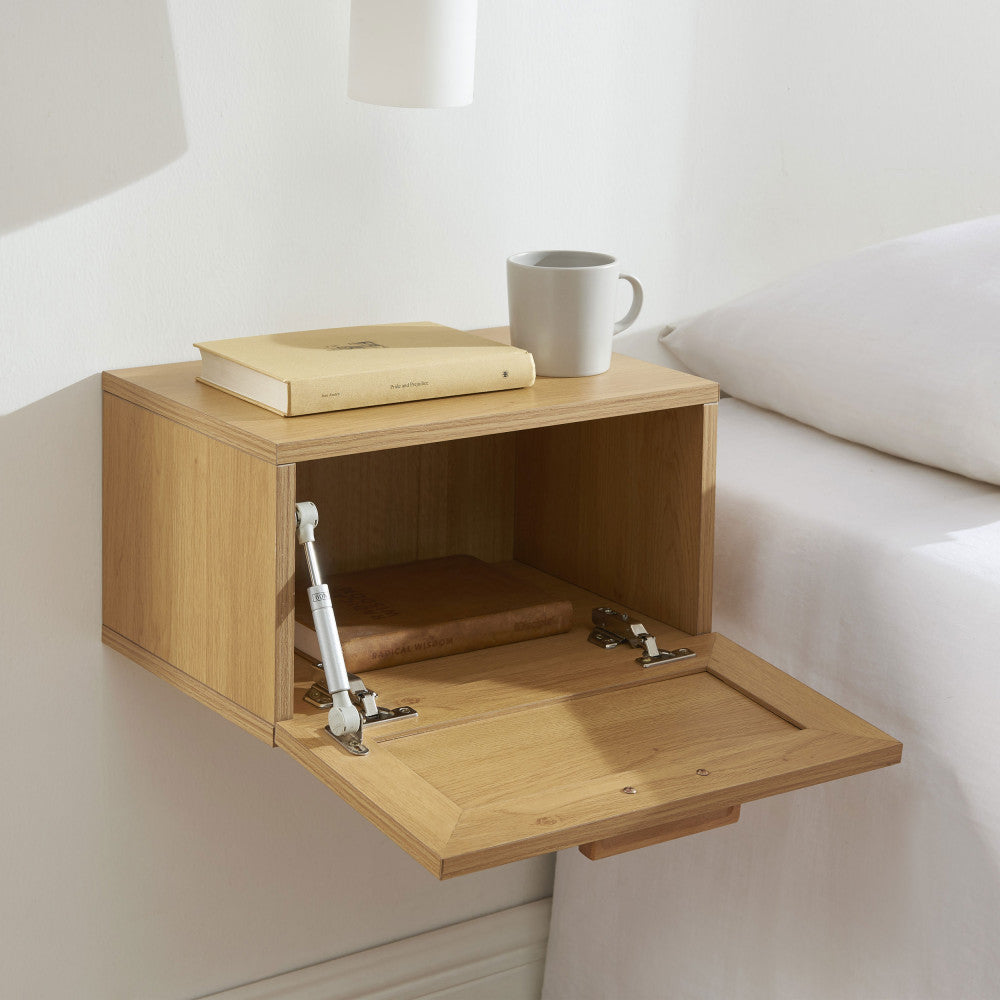 june-conjunto-de-2-mesas-de-noche-de-pared-con-almacenamiento-en-madera-y-trenzado__Madera clara